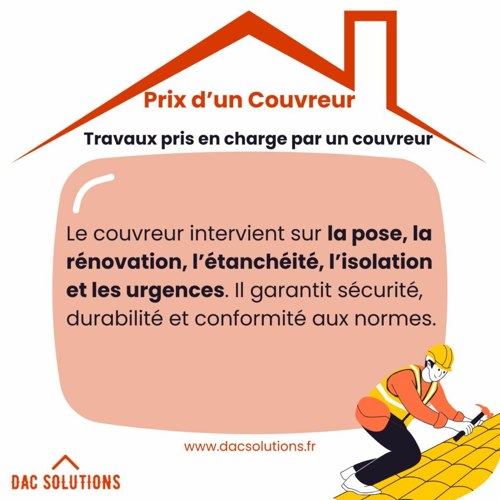 types travaux couvreur