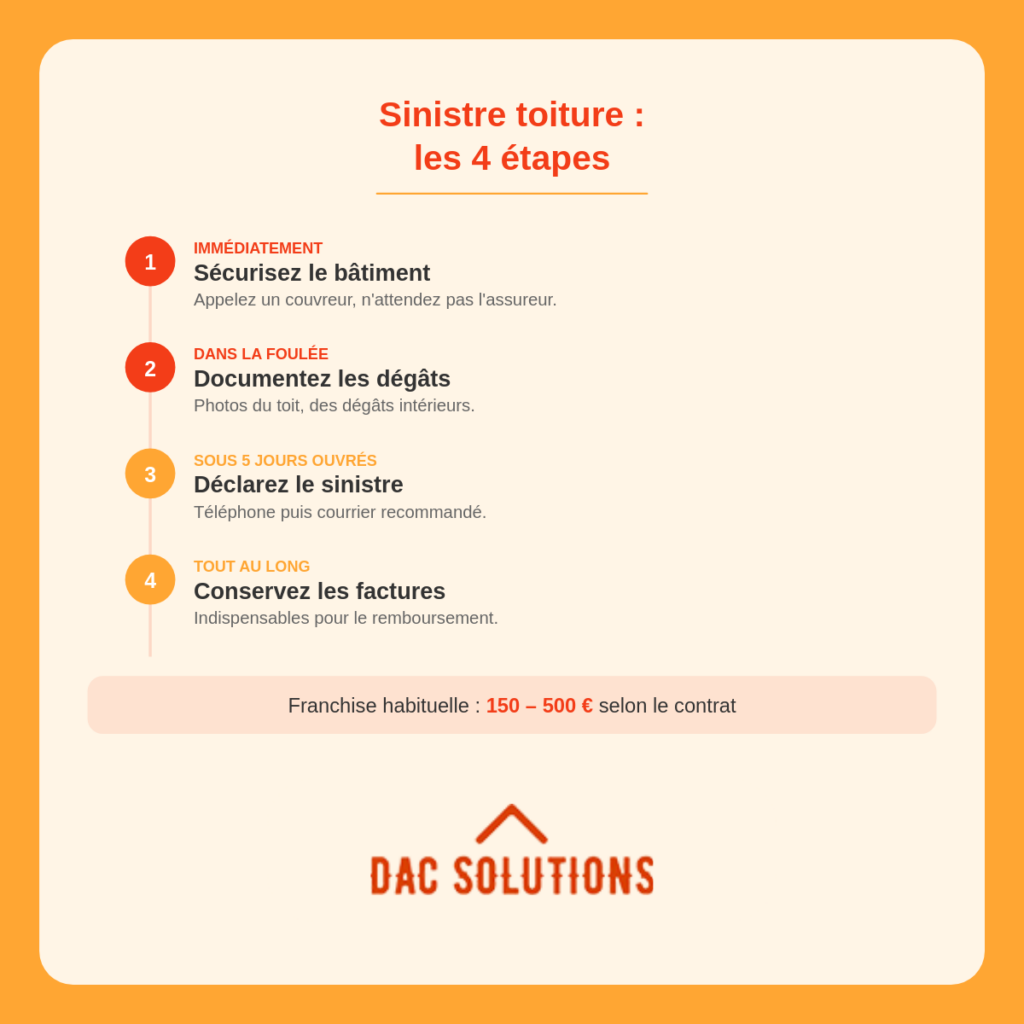 Contacter son assurance pour un remboursement en cas de sinistre de votre toiture